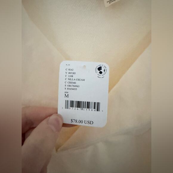 Free People FP Beach Nilla Cream Ivory Relaxed Pullover Sweatshirt Size Medium - Picture 6 of 9